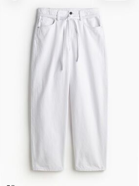 H&M Baggy Low Jeans - White